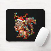Tapis De Souris Squirrels Christmas Lights Funny Xmas Squirrel Lov (Avec souris)