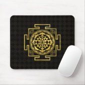 Tapis De Souris Sri d'or Yantra/Sri Chakra (Avec souris)