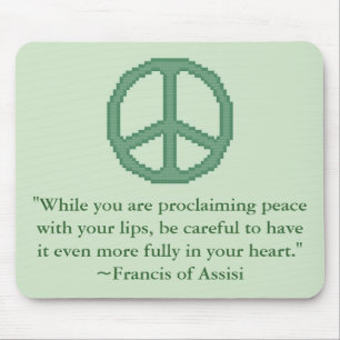 Tapis De Souris St Francis de citation Mousepad de paix d'Assisi