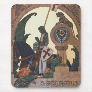 Tapis De Souris St George et le Dragon - Heinrich Lefler