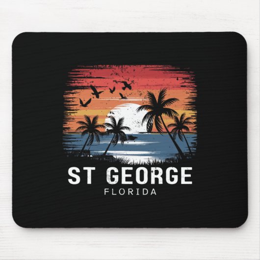 Tapis De Souris St George Floride Surfant Surfeur (Devant)