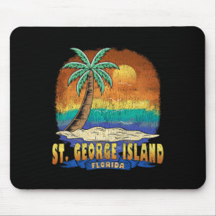 Tapis De Souris St. George Island Floride Souve Vintage en détress