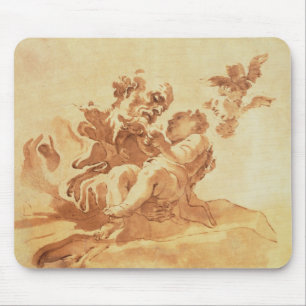 Tapis De Souris St Joseph adorant l'enfant du Christ (stylo,