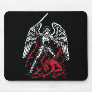 Tapis De Souris St Michael l'Archange vainc Satan Catholique