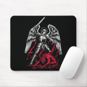 Tapis De Souris St Michael The Archangel Defeats Satan Catholic  (Avec souris)