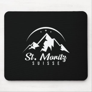 Tapis De Souris St. Moritz Suisse Station de ski Ski Snowboard
