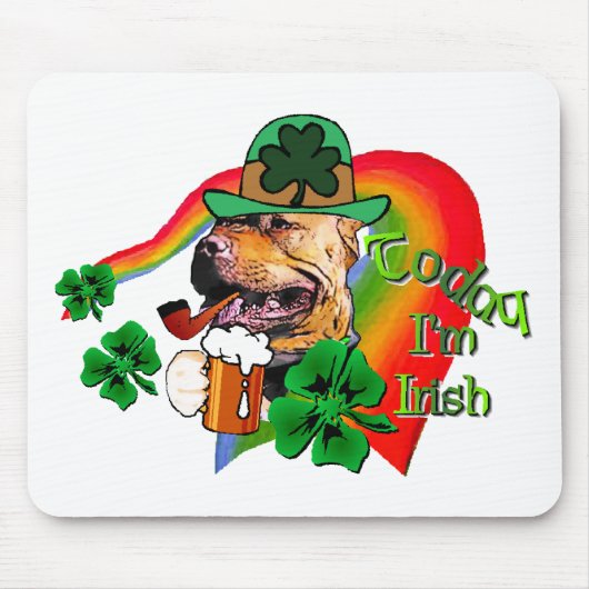 Tapis De Souris St patrick American Pit Bull Terrier (Devant)