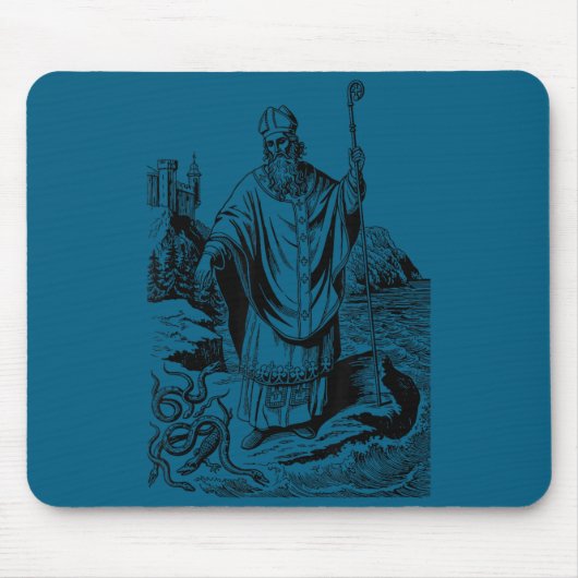 Tapis De Souris St patrick catholique jour de la saint patrick ser (Devant)