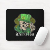 Tapis De Souris St Patrick Day Skeleton Clover Fun Sarcastique (Avec souris)