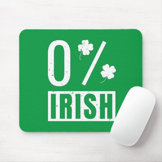Tapis De Souris St Patrick's Day 0% Irish Four Leaf Clover (Avec souris)