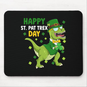 Tapis De Souris St Patricks Day Leprechaun Dinosaure Dino Joyeux S