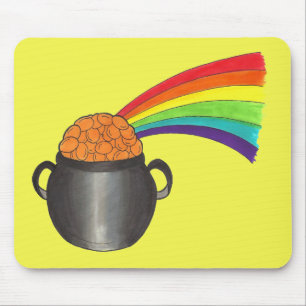 Tapis De Souris St. Patrick's Day Lucky Pot of Gold Rainbow Irish