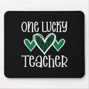 Tapis De Souris St. Patricks Day Professeur chanceux Coeur Emprein