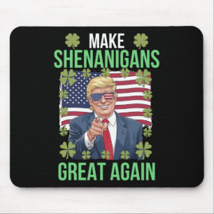 Tapis De Souris St Patricks Donald Trump Drapeau Américain Faire S