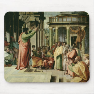 Tapis De Souris St Paul prêchant à Athènes (bande dessinée pour le