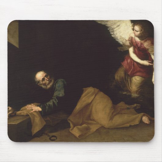 Tapis De Souris St Peter a libéré par un ange, 1639 (Devant)