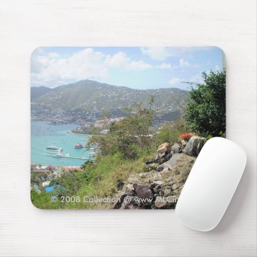 Tapis De Souris St Thomas, USVI Mousepad (Avec souris)