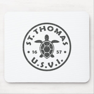 Tapis De Souris St Thomas Usvi Tortue de mer Hommes Femmes Enfants