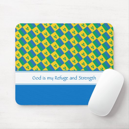 Tapis De Souris ST VINCENT Dieu Refuge Force Christian CUSTOM (Avec souris)