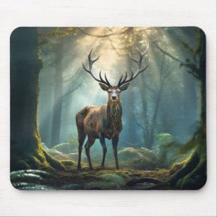 Tapis De Souris Stag Deer Animal Faune Sauvage Art coloré