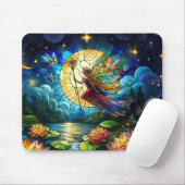 Tapis De Souris Stained Glass Moonlight Flight Fairy (Avec souris)