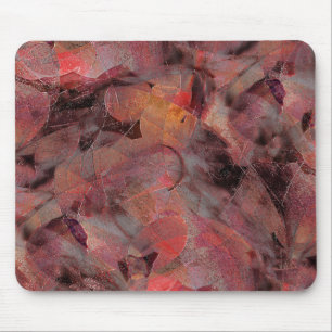Tapis De Souris Stains in red hues on black grey grainy background