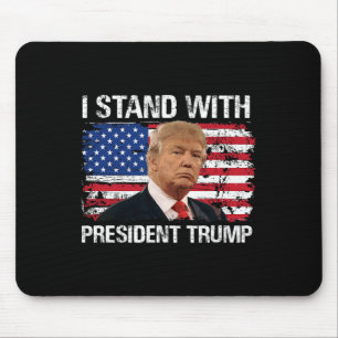 Tapis De Souris Stand President Trump American Flag Trump 2024 Men