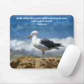 Tapis De Souris Standing Still Sea Bird Bible Verse Faith (Avec souris)