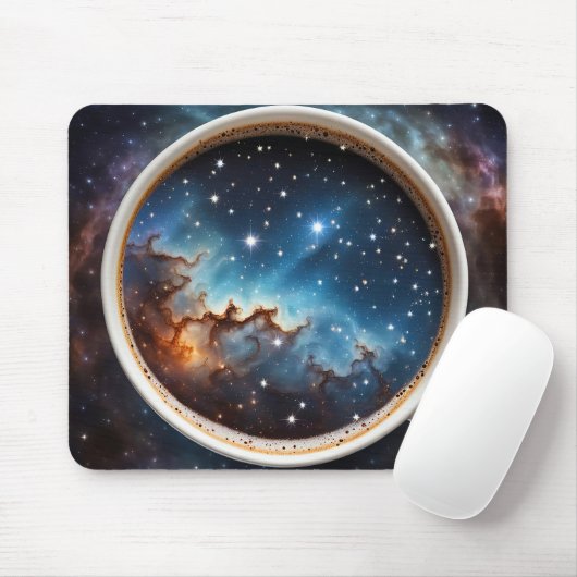 Tapis De Souris Star Constellation dans une coupe de café (Avec souris)