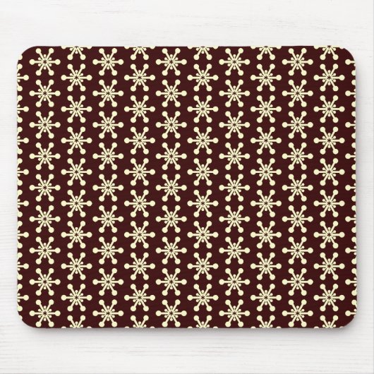 Tapis De Souris Star Motif - Crème sur Dark Brown (Devant)