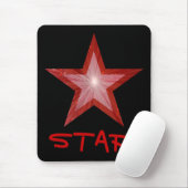 Tapis De Souris Star Rouge 'STAR' mousepac noir (Avec souris)