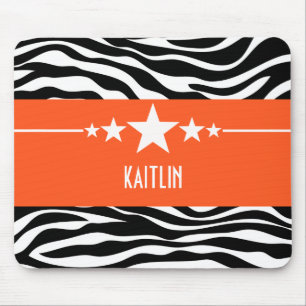 Tapis De Souris Star Sassy d'Orange Zebra Mousepad