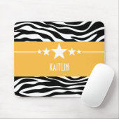 Tapis De Souris Star Sassy Jaune Zebra Mousepad (Avec souris)