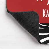 Tapis De Souris Star Sassy Rouge Zebra Mousepad (Coin)