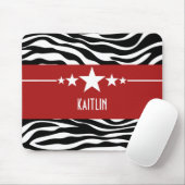 Tapis De Souris Star Sassy Rouge Zebra Mousepad (Avec souris)