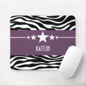 Tapis De Souris Star Sassy Violet Zebra Mousepad (Avec souris)