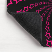Tapis De Souris Star Spiral : Rose et noir : Mousepad personnalisé (Coin)