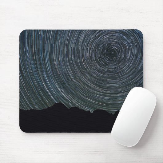Tapis De Souris Star Trails Around Polaris | Col d'Ingall (Avec souris)
