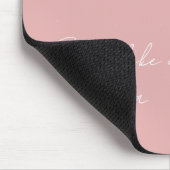Tapis De Souris Star Trio en rose et blanc avec message et nom (Coin)