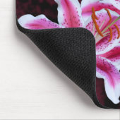 Tapis De Souris Stargazer rose et blanc Lily Close Up Photographie (Coin)