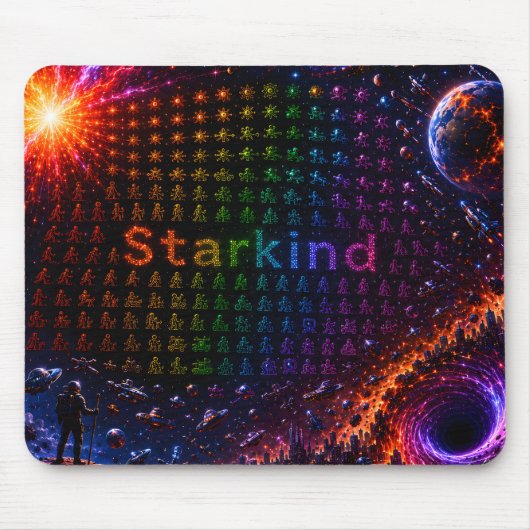 Tapis De Souris Starkind – Évolution cosmique de la vie (Devant)