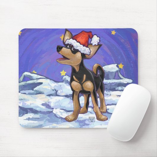 Tapis De Souris Starry Night Festive Chihuahua (Avec souris)
