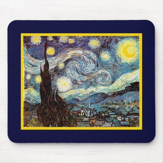 Tapis De Souris Starry Night Van Gogh Art (Devant)