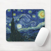 Tapis De Souris Starry Night Vincent van Gogh Art Peinture (Avec souris)