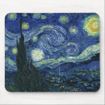 Tapis De Souris Starry Night Vincent van Gogh Art Peinture<br><div class="desc">Vincent van Gogh (Néerlandais, 1853 - 1890) Starry Night, 1889, Huile sur toile Non encadré : 73 × 92 cm (28, 7 × 36, 2 po) Ce tableau représente la vue depuis la fenêtre est de la chambre d'asile de Van Gogh à Saint-Rémy-de-Provence, il ajoute un village aménagé. Il est...</div>