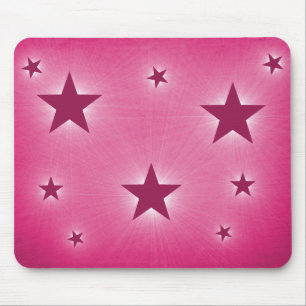 Tapis De Souris Stars dans le ciel nocturne Mousepad, Magenta