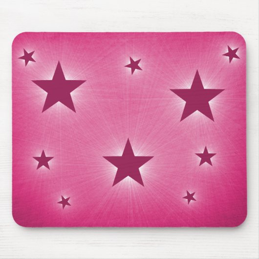 Tapis De Souris Stars dans le ciel nocturne Mousepad, Magenta (Devant)
