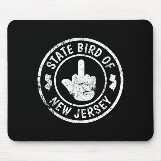 Tapis De Souris State Bird Of New Jersey Middle Finger Funny Distr (Devant)