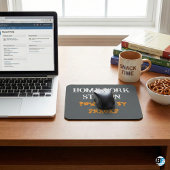 Tapis De Souris Station de devoirs alimentée par des snacks drôle
