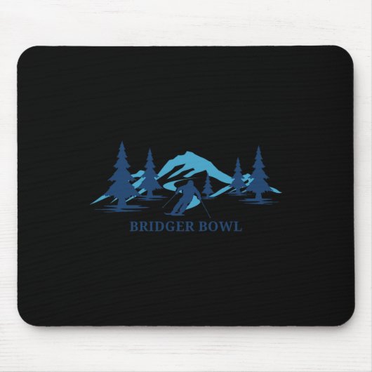 Tapis De Souris Station de ski Bridger Bowl Montana Ski (Devant)